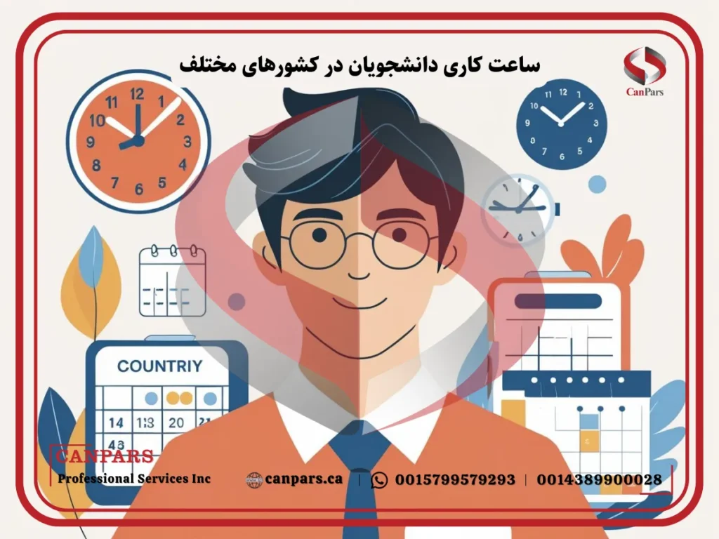 ساعت کاری دانشجویان در کشورهای مختلف