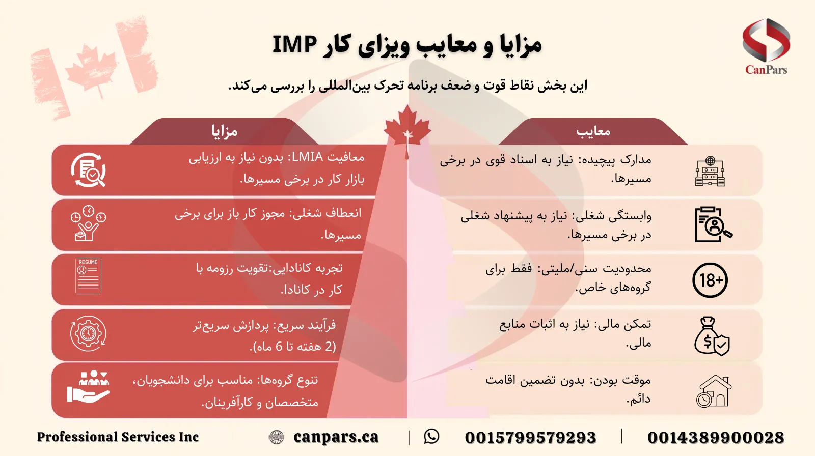 مزایا و معایب ویزای کار IMP