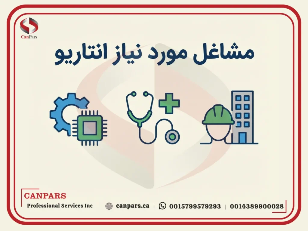 مشاغل مورد نیاز انتاریو